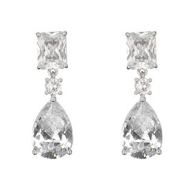 Simulation Paraiba Water Drop Earrings Burst Color Treasure Green Earrings (select: SDF-transparent)